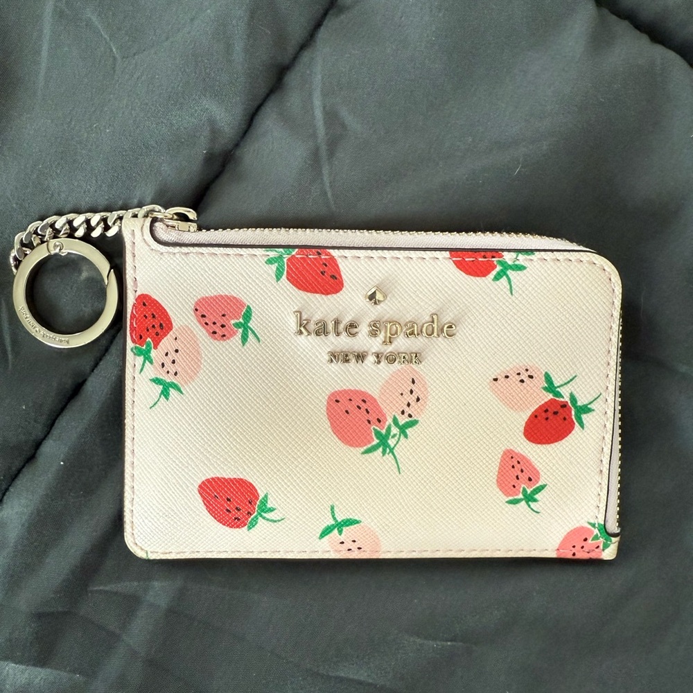 Kate Spade Pink Strawberry Card Holder